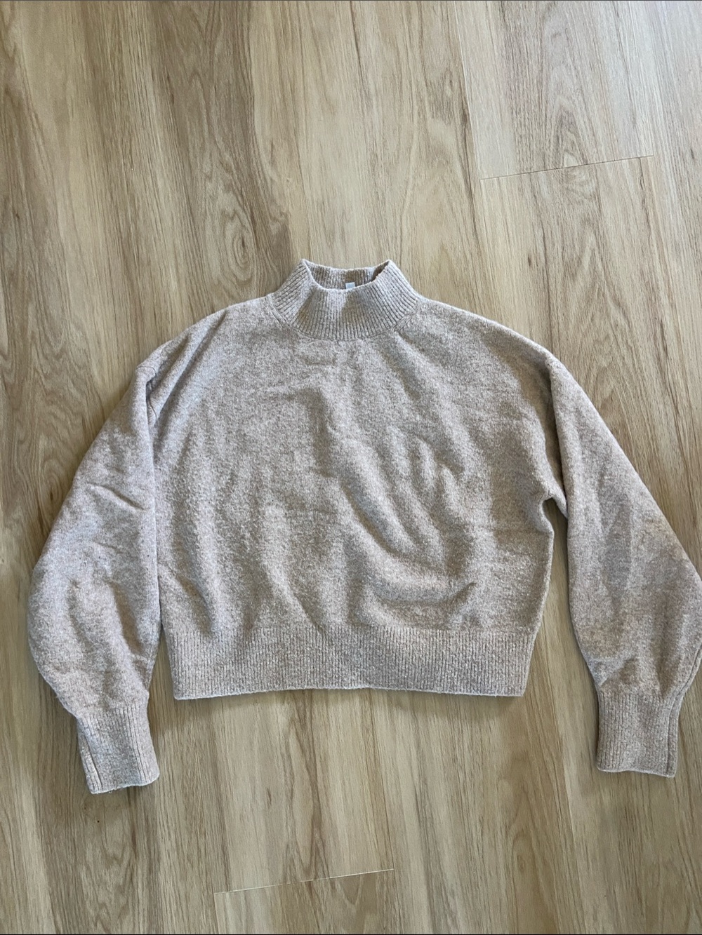 & Other Stories Cream Mock Neck Sweater